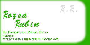rozsa rubin business card
